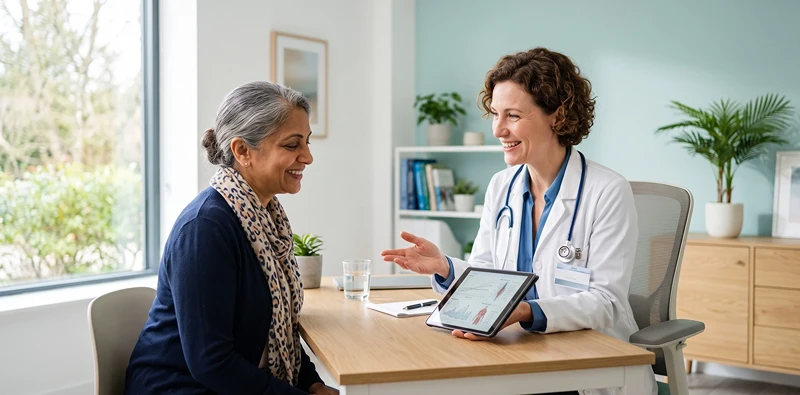 Doctor greeting a patient
