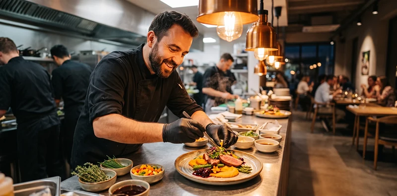 Chef preparing food